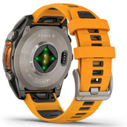 Garmin Fenix 8 47 mm AMOLED SapphireTitanium with Orange Band + Bands Bundle