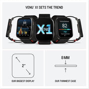Garmin Venu X1 Premium GPS Smartwatch Black Titanium + 24mm Elastic Bands Bundle