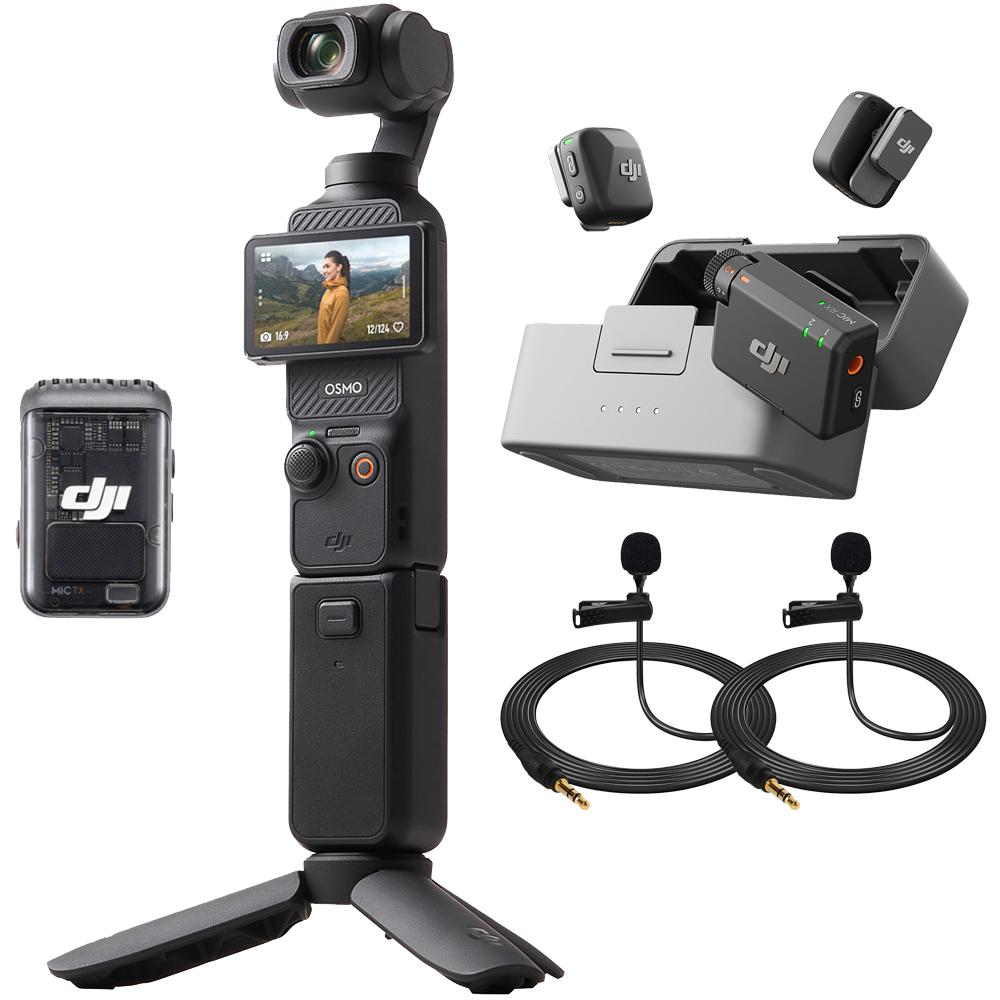 DJI Osmo Pocket 3 Creator Combo 4K 120fps Handheld 3-Axis Gimbal + 2x Mini Lapel Mic