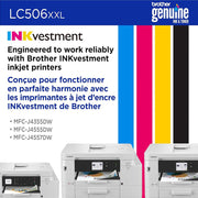 Brother Genuine LC506XXLBKS Super High Yield Black & C/M/Y Ink Cartridges+Guide