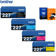 Brother High Yield Toner Cartridge 4-Pack CMYK with Deco Gear Print Guide