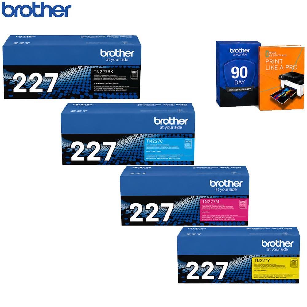 Brother High Yield Toner Cartridge 4-Pack CMYK with Deco Gear Print Guide
