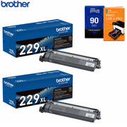 Brother Genuine High Yield Toner Cartridge Black 2 Pack + Deco Gear Print Guide