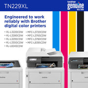 Brother Genuine High Yield Toner Cartridge Black 2 Pack + Deco Gear Print Guide