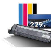 Brother Genuine High Yield Toner Cartridge Black 2 Pack + Deco Gear Print Guide