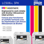 Brother Genuine High Yield Color Ink 6 Cartridges CMY with Deco Gear Print Guide