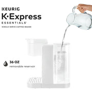 Keurig K-Express Essentials Single-Serve K-Cup Pod Coffee Maker (Cloud White)