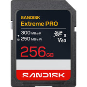 Sandisk NEW! 256GB Extreme PRO SDXC UHS-II V60 Memory Card, Up to 300MB/s Read (2026)