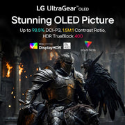 LG 45" UltraGear OLED WQHD 240Hz 800R Curved Gaming Monitor with webOS