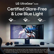 LG 45" UltraGear OLED WQHD 240Hz 800R Curved Gaming Monitor with webOS