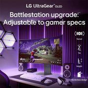 LG 45" UltraGear OLED WQHD 240Hz 800R Curved Gaming Monitor with webOS