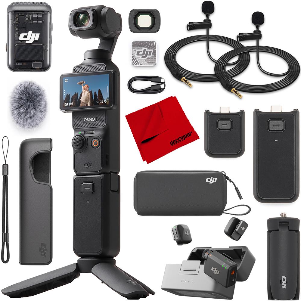 DJI Osmo Pocket 3 Creator Combo 3-Axis Stabilized 4K Gimbal Camera + 2 Mic Bundle