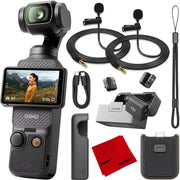 DJI Osmo Pocket 3 4K/120fps Gimbal Camera 3-Axis Stabilized + Lapel Mic 2Pc Bundle