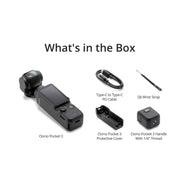 DJI Osmo Pocket 3 4K/120fps Gimbal Camera 3-Axis Stabilized + Lapel Mic 2Pc Bundle