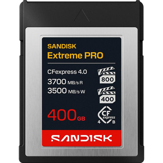 SanDisk Extreme PRO CFexpress 4.0 Type B Memory Card - 400GB (Up to 3700MB/s)