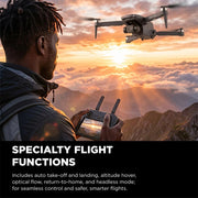 Vivitar SkyFlow GPS Foldable 4K UHD Video Drone with Sandisk 128GB Card Bundle