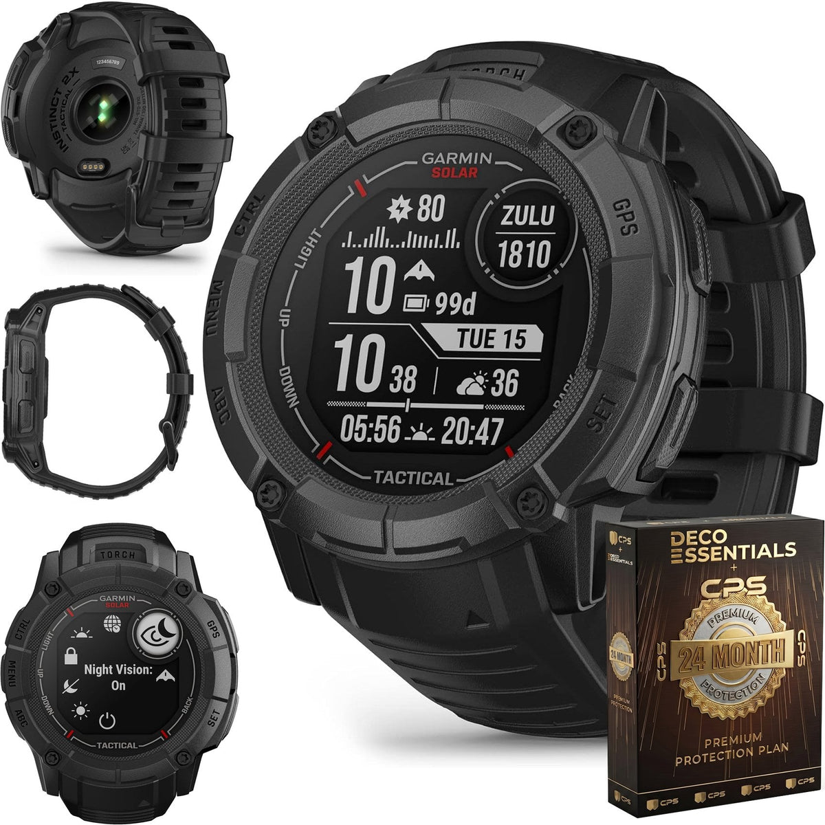 Garmin Instinct 2X Solar GPS Smartwatch Tactical Edition Black + 2 Year Warranty
