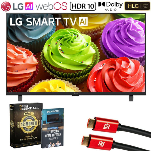 LG LB65 32" HD HDR Smart LED TV (2026) w/ 1 YR Extended Warranty Bundle