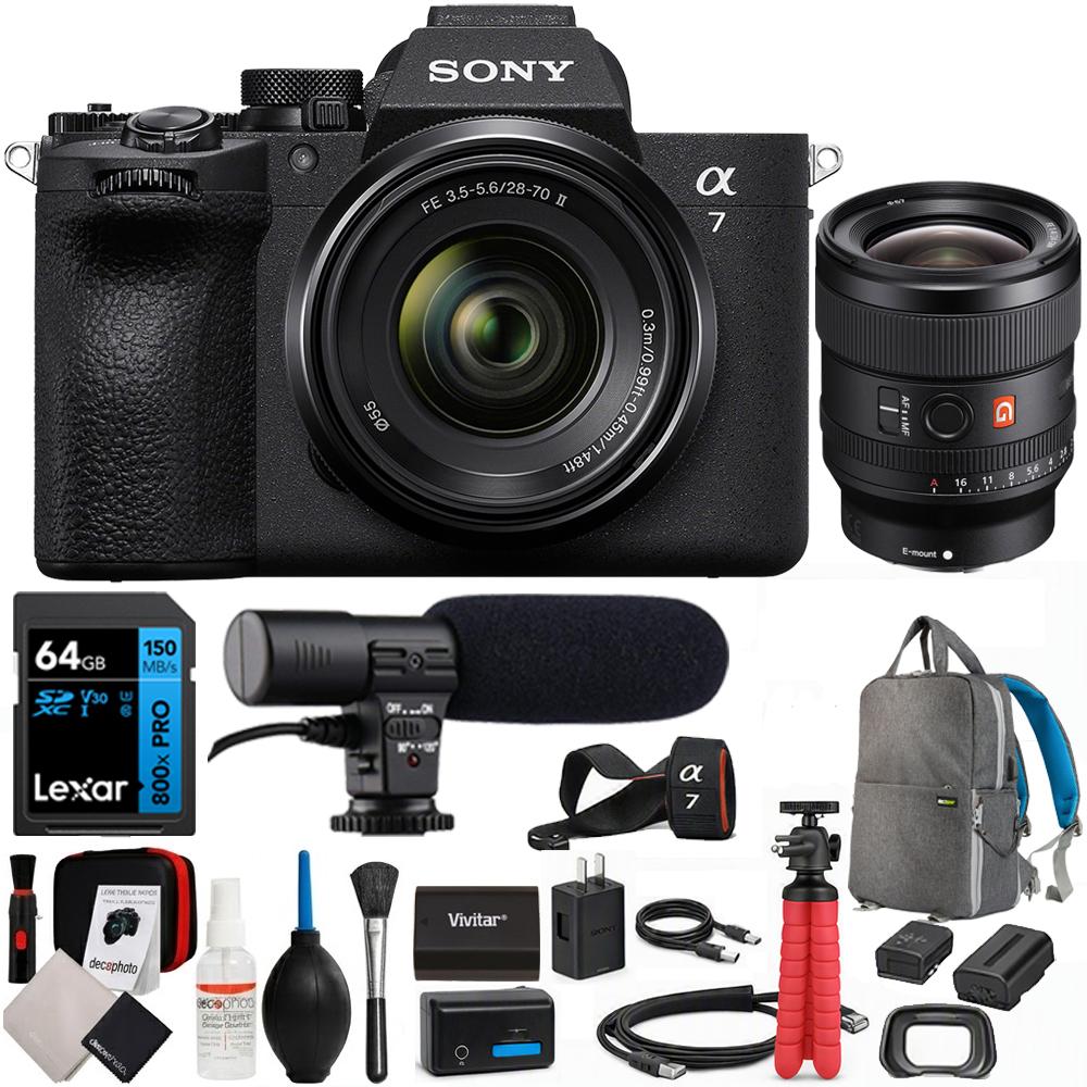 Sony a7 V Full-Frame Mirrorless Camera (28-70mm + 24mm) Dual Lens Bundle