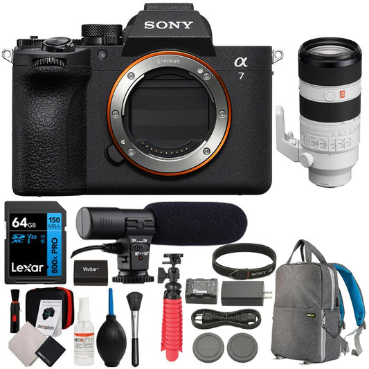 Sony a7 V Full-Frame Mirrorless Camera Body + 70-200mm Lens Accessory Bundle