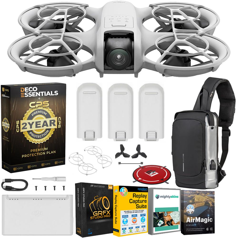 DJI Neo Three-Battery Combo, Mini Drone 4K UHD Camera + 2 Year Warranty Bundle