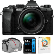 OM Systems Olympus OM-5 Mark II 12-45mm Pro Lens Black with 64GB Memory Bundle