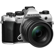 OM Systems Olympus OM-5 Mark II 12-45mm Pro Lens Silver with 64GB Memory Bundle