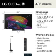 LG 48 inch OLED evo AI C6 4K Smart webOS TV (2026)