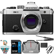 OM SYSTEMS Olympus OM-3 Mirrorless Micro Four Thirds Lens System Camera + 64GB Memory