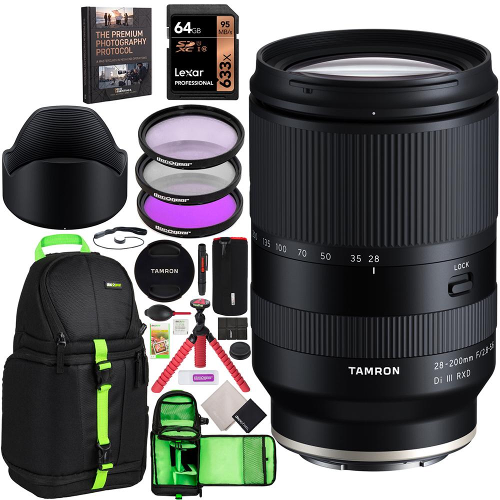 Tamron 28-200mm F2.8-5.6 Di III RXD A071 Lens for Sony E-Mount Mirrorless Camera Bundle