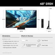 Samsung 48 inch S90H OLED 4K UHD AI Smart TV 2026 with 1 Year Protection Bundle