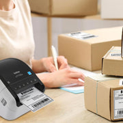 Brother Wide Format Wireless Monochrome Label Printer with Labels and Guidebook