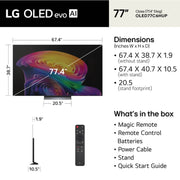 LG 77 Inch OLED evo AI C6H 4K Smart webOS TV (2026)
