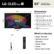 LG 83 Inch OLED evo AI C6H 4K Smart webOS TV (2026)