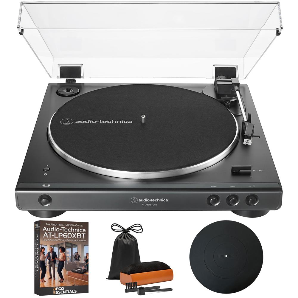 Audio-Technica Fully Automatic Turntable with Bluetooth, USB w/ Deco Gear Turntable Guide