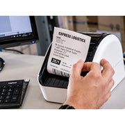 Brother QL-1100 Wide Format Monochrome Label Printer w/ Deco Essentials Guide Bundle