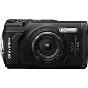 OM SYSTEM Olympus Tough TG-7 12MP 4K Underwater Digital Camera, Black w/ Snorkeling Kit
