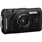 OM SYSTEM Olympus Tough TG-7 12MP 4K Underwater Digital Camera, Black w/ Snorkeling Kit