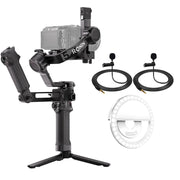 DJI RS 5 Combo Camera Stabilizer + 2x Clip-On Lapel Mic + Smartphone Ring Light