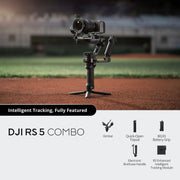 DJI RS 5 Combo Camera Stabilizer + 2x Clip-On Lapel Mic + Smartphone Ring Light