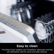 Ninja CRISPi 5-in-1 Portable Glass Air Fry Cooking System (Renewed) + 5 Pcs Knife Set
