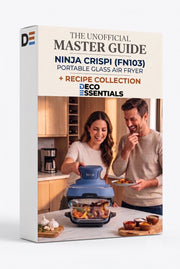 Ninja CRISPi 5-in-1 Portable Glass Air Fry Cooking System (Renewed) + 5 Pcs Knife Set