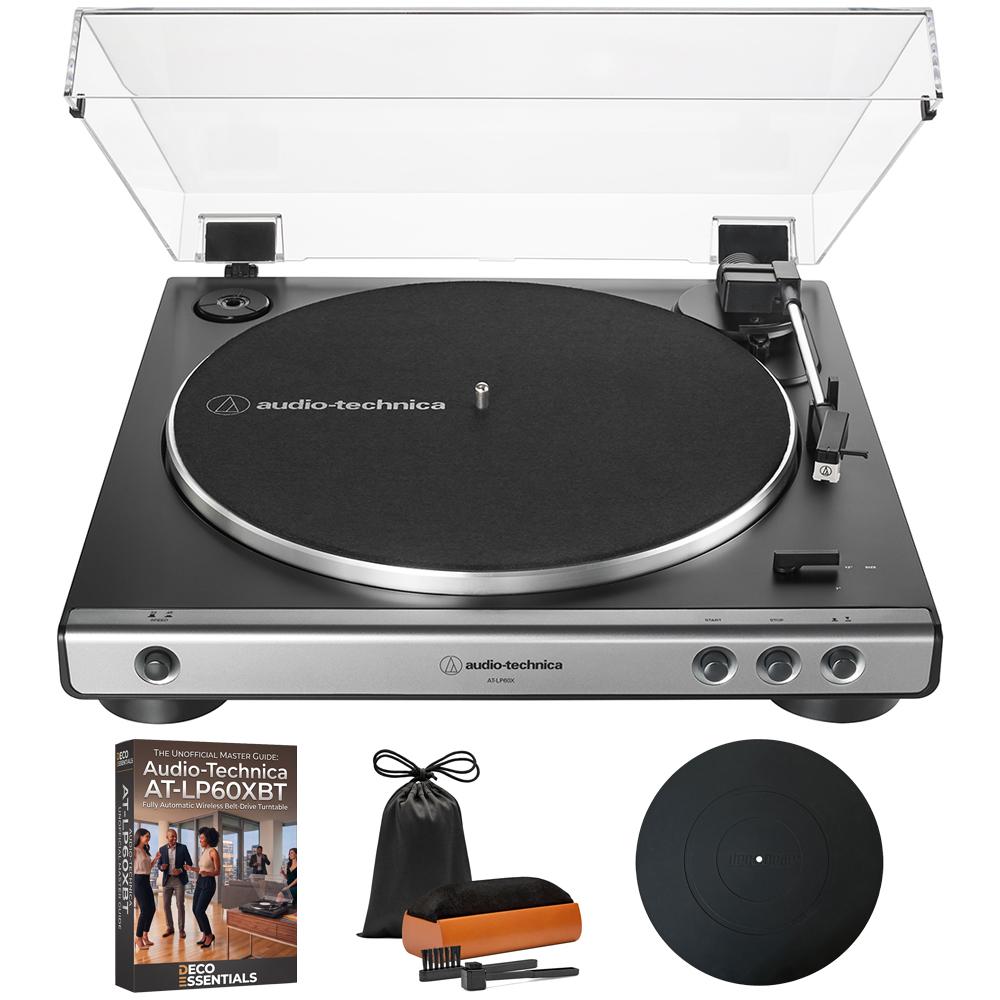 Audio-Technica AT-LP60X-GM Fully Automatic Belt-Drive Turntable w/ Deco Gear Master Guide