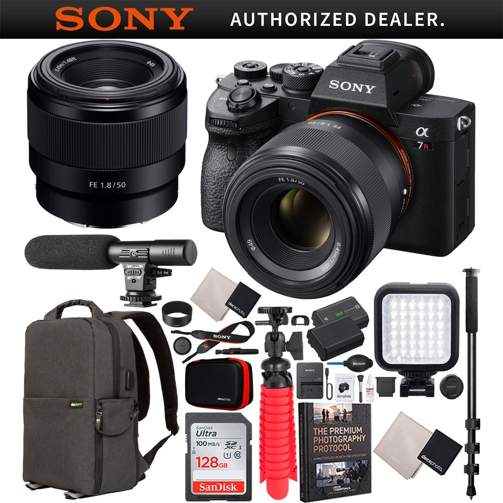 Sony a7R IV Mirrorless Full Frame Camera + 50mm F1.8 FE Lens SEL50F18F Kit Bundle