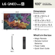 LG 100" Class QNED evo AI Mini LED 4K Smart TV (2026 Model)
