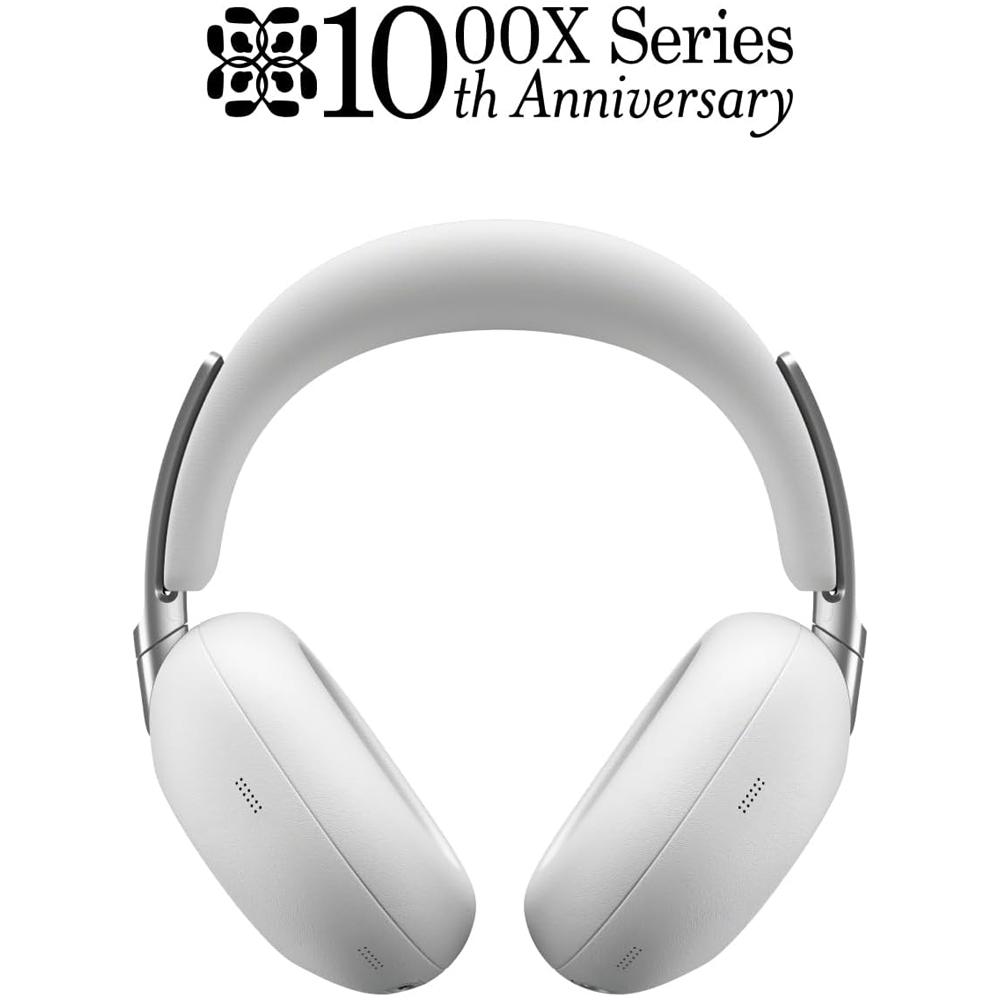 Sony 1000X THE COLLEXION Wireless Headphones, Platinum / Deco Essentials Wood Stand