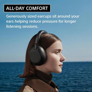 Sony 1000X THE COLLEXION Wireless Headphones, Platinum / Deco Essentials Wood Stand