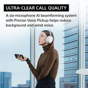 Sony 1000X THE COLLEXION Wireless Headphones, Platinum / Deco Essentials Wood Stand