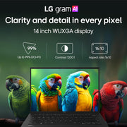 LG gram 14" Copilot+ PC Intel Ultra 7, 32GB RAM, 1TB SSD Laptop,