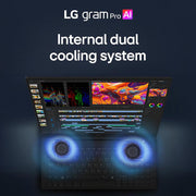 LG gram Pro 16" Copilot+ PC Intel Ultra 7, 16GB RAM, 1TB Touch Laptop, Black